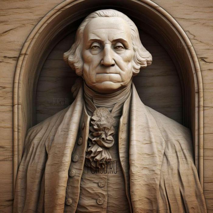 George Washington Greenough Statue 1840 1 stl model for CNC