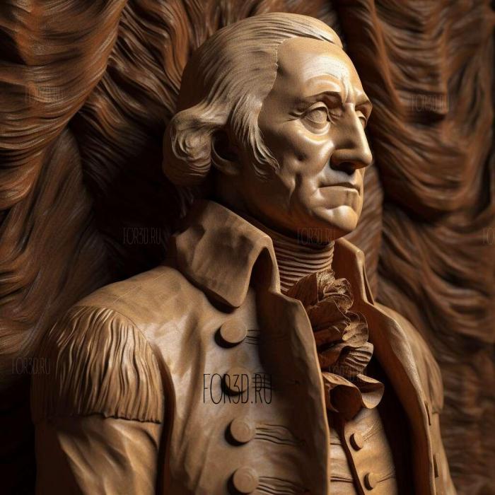 George Washington Greenough Statue 1840 2 stl model for CNC