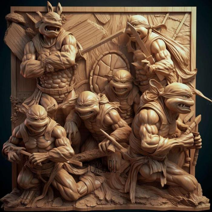 stl Teenage Mutant Ninja Turtles III 1 stl model for CNC