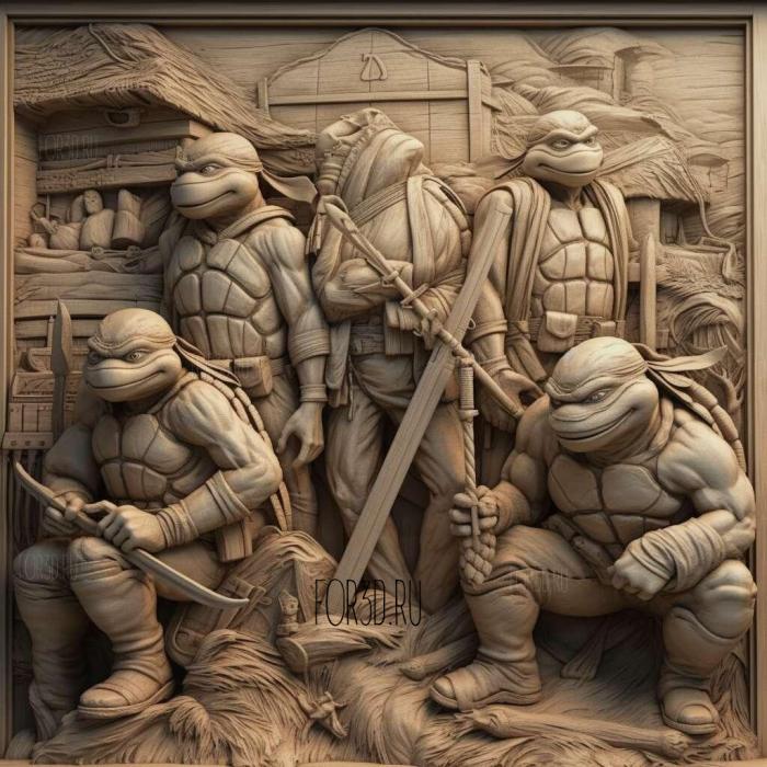 stl Teenage Mutant Ninja Turtles III 3 stl model for CNC