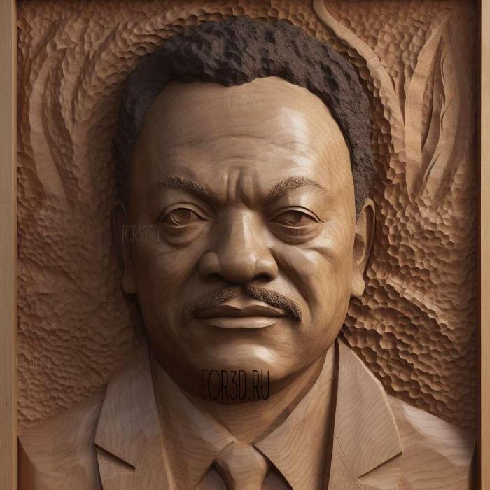 Rev Jesse Jackson 3 stl model for CNC