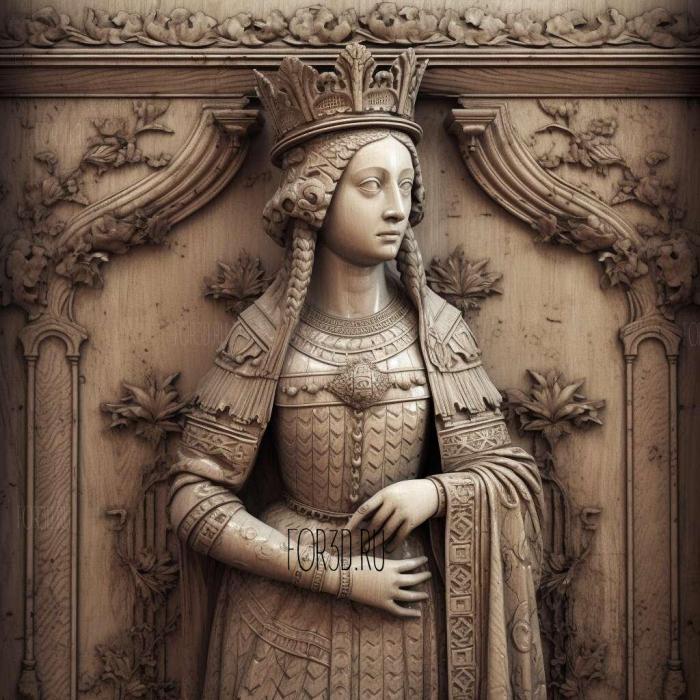 Isabella I Queen of Castile 1 stl model for CNC