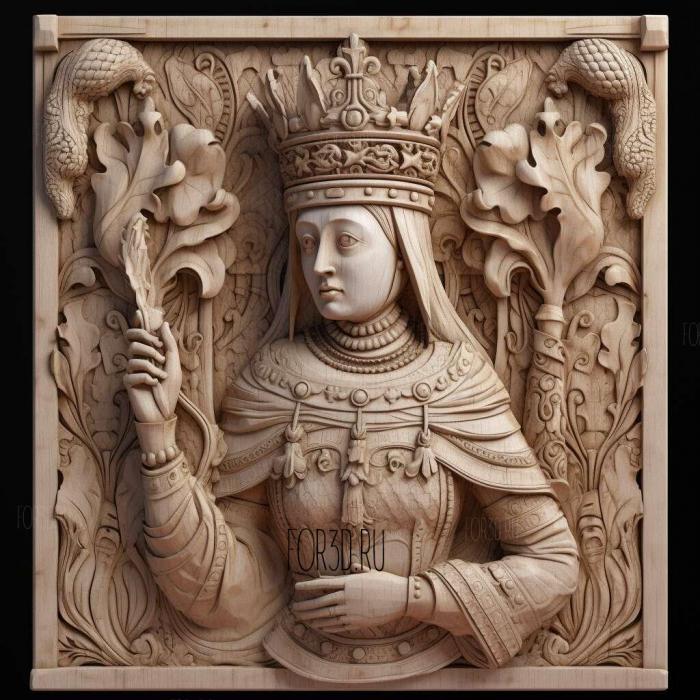 Isabella I Queen of Castile 4 stl model for CNC