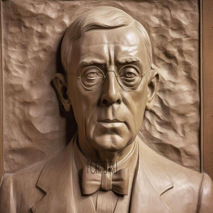 Thomas Woodrow Wilson 3 stl model for CNC