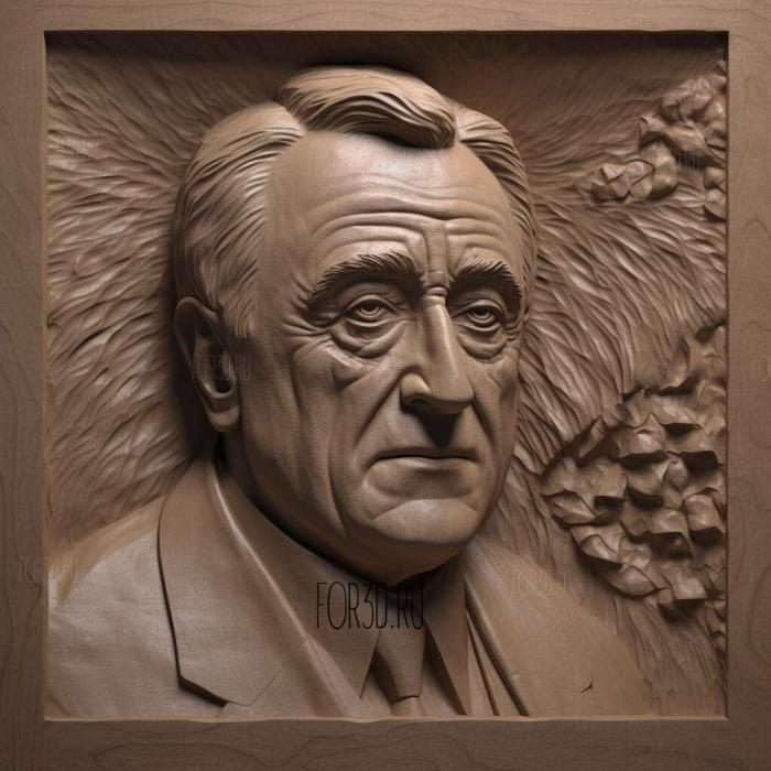 Franklin Roosevelt 2 stl model for CNC