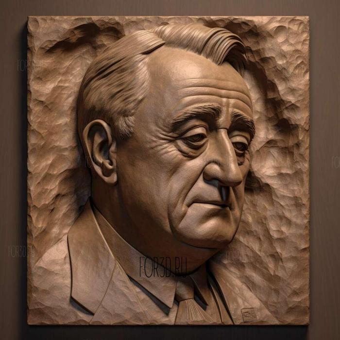 Franklin Roosevelt 3 stl model for CNC