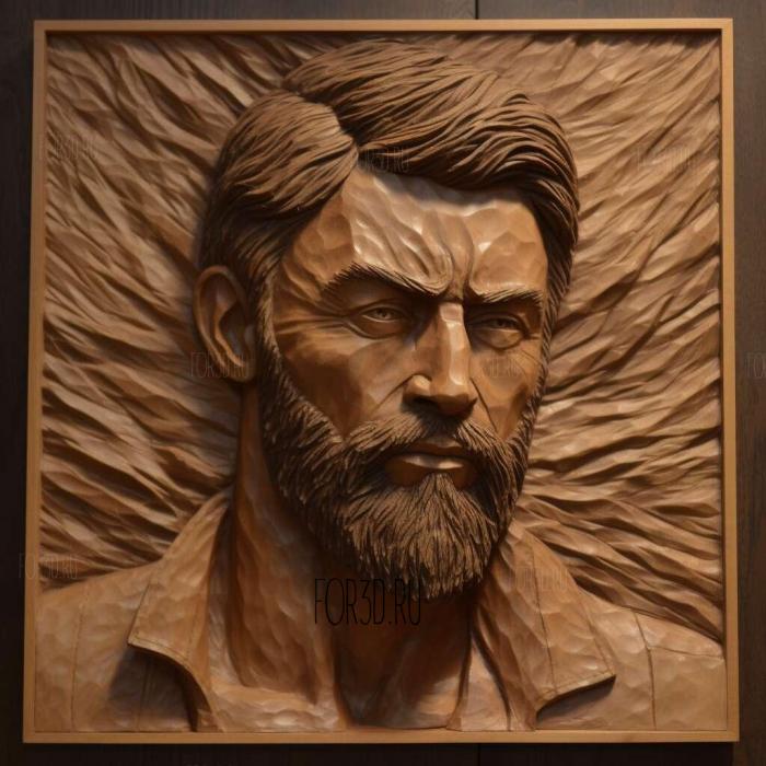 Logan Hugh Jackman 3 stl model for CNC