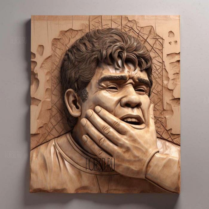 Diego Maradona old 3 3d stl модель для ЧПУ