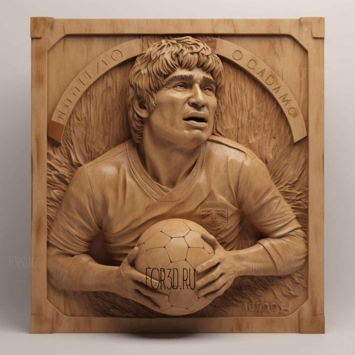 Diego Maradona old 4 stl model for CNC