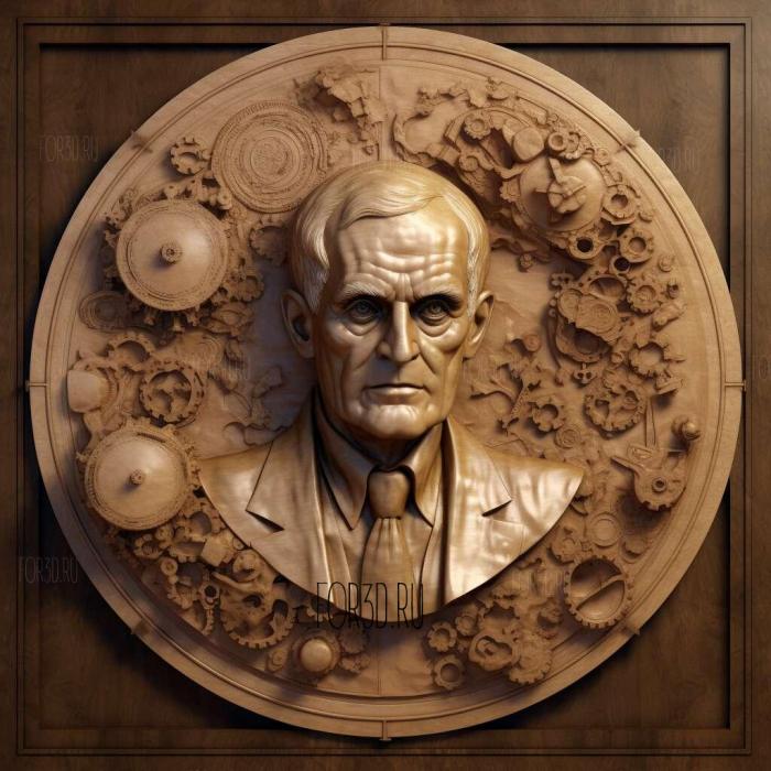 Alexander Fleming 2 stl model for CNC