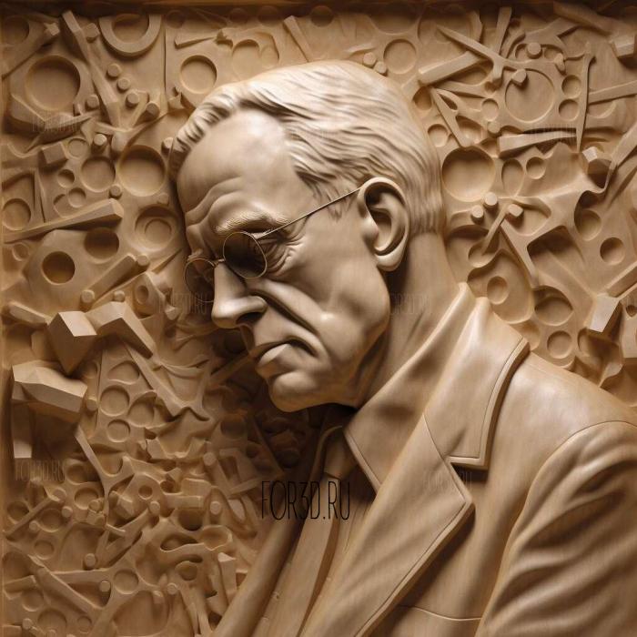 Alexander Fleming 3 stl model for CNC