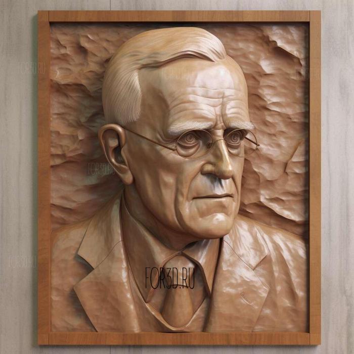 Alexander Fleming 4 stl model for CNC