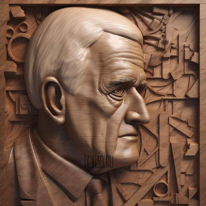 Alexander Fleming 2 stl model for CNC