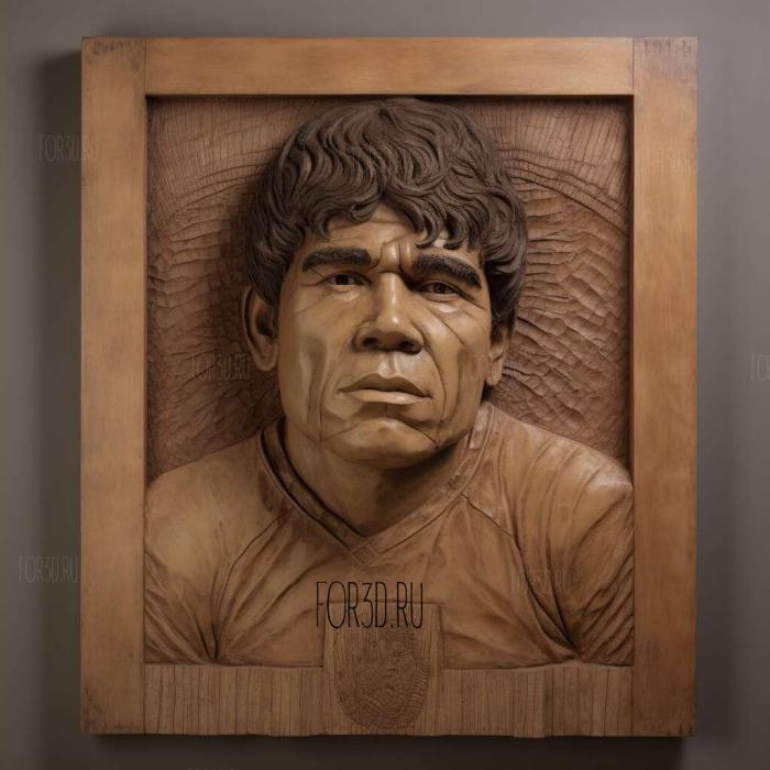 Diego Armando Maradona 3 stl model for CNC