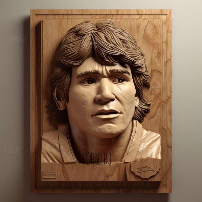 Diego Armando Maradona 4 stl model for CNC