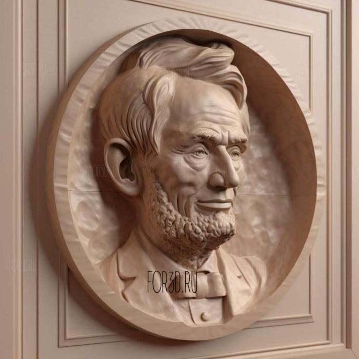 Lincoln in the United States 1 stl model for CNC