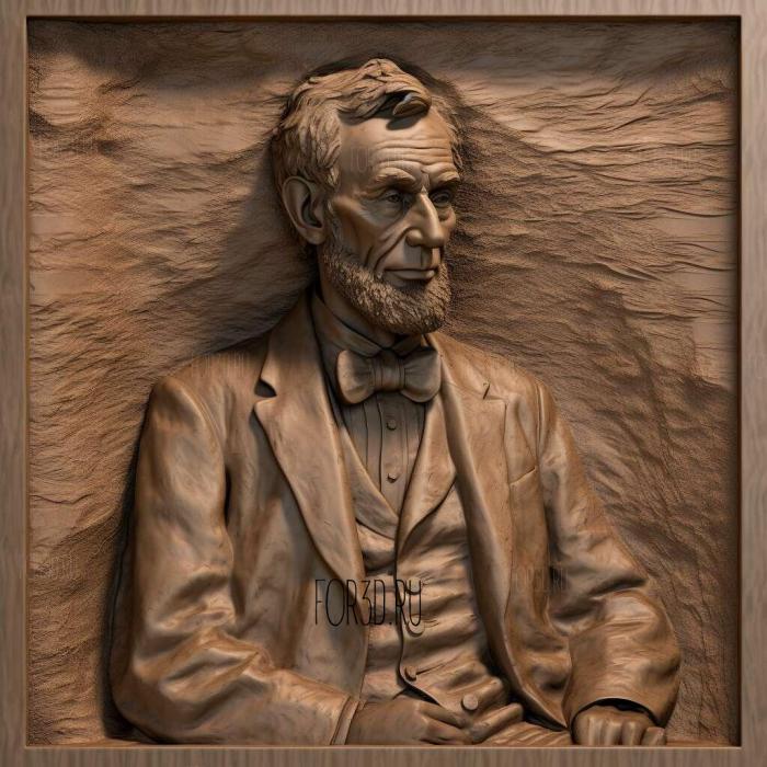 Lincoln in the United States 3 stl model for CNC