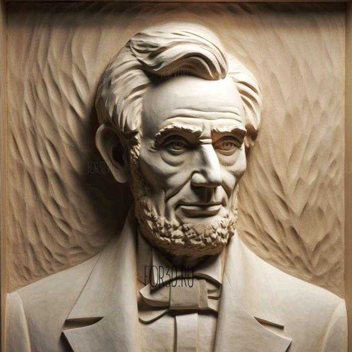 Lincoln in the United States 4 stl model for CNC
