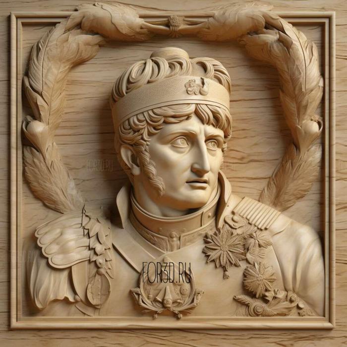 Napolon Bonaparte en 1780 1 stl model for CNC