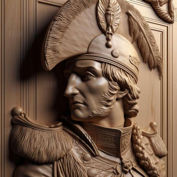 Napolon Bonaparte en 1780 2 stl model for CNC