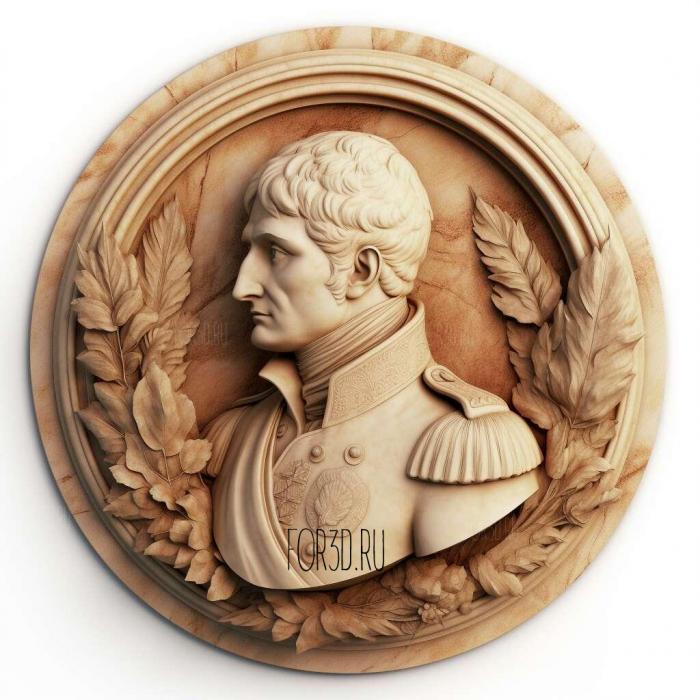 Napolon Bonaparte en 1780 4 stl model for CNC