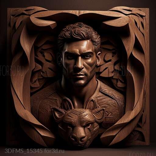 st Messi puma famous animal 2 stl model for CNC