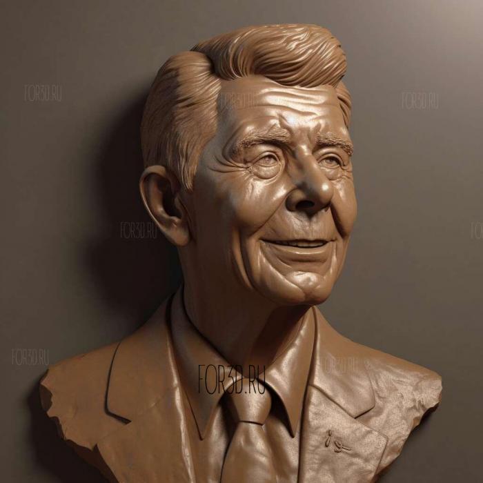 Ronald Reagan USPresident 3 stl model for CNC