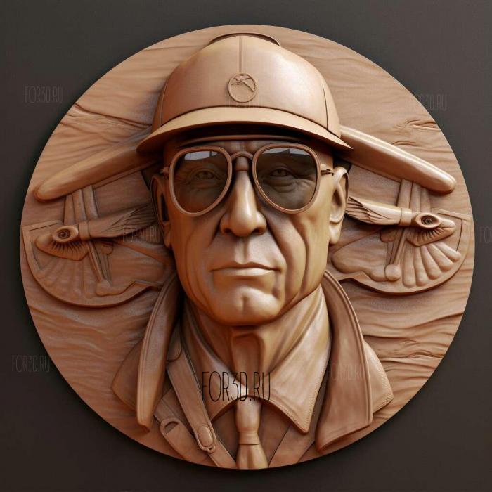 Igor Sikorsky aircraft designer Statue 2 stl model for CNC