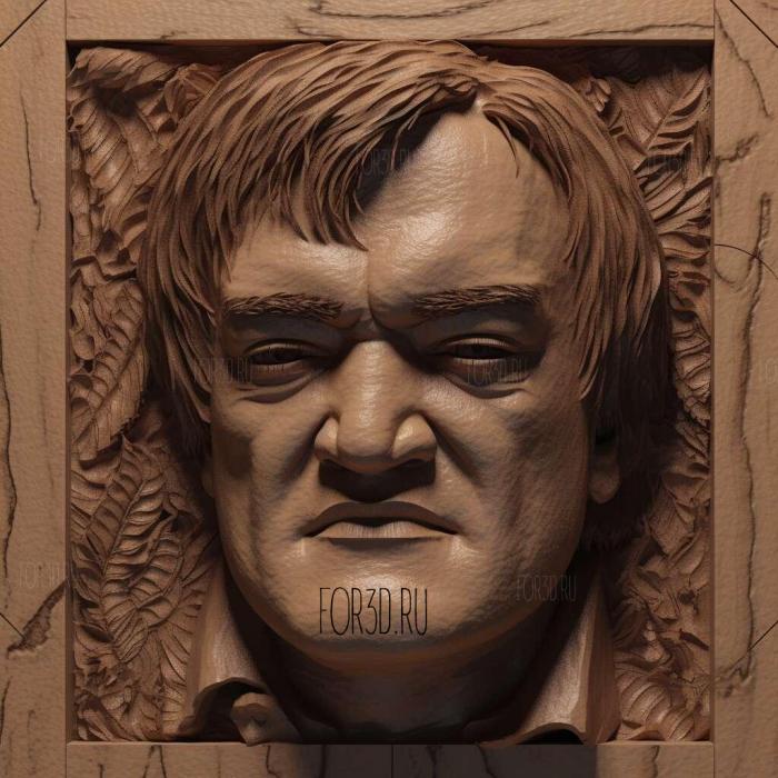 Quentin Tarantino 4 stl model for CNC