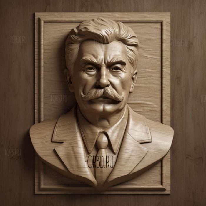 Bust of Joseph Stalin 2 stl model for CNC