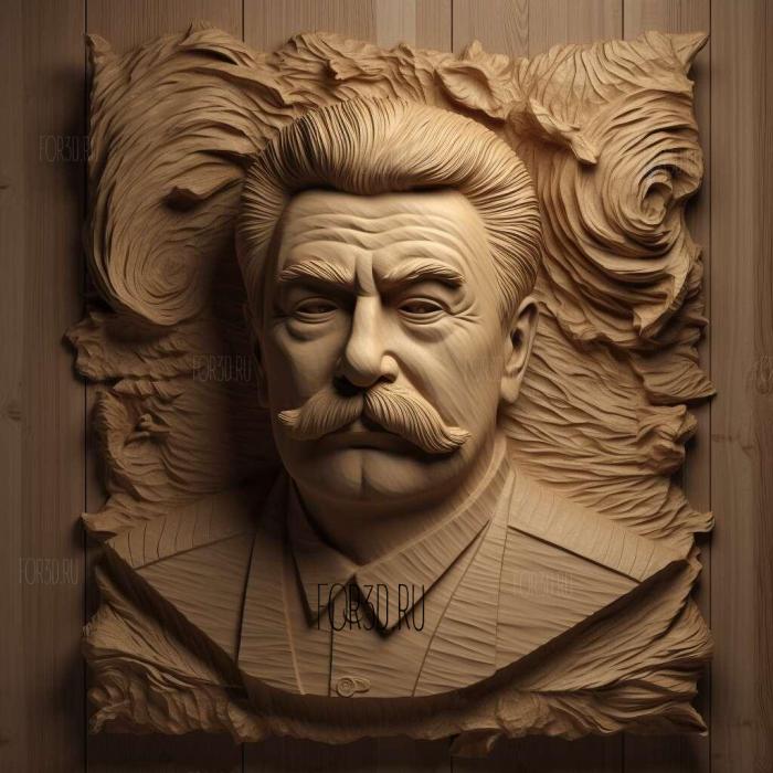 Bust of Joseph Stalin 3 stl model for CNC
