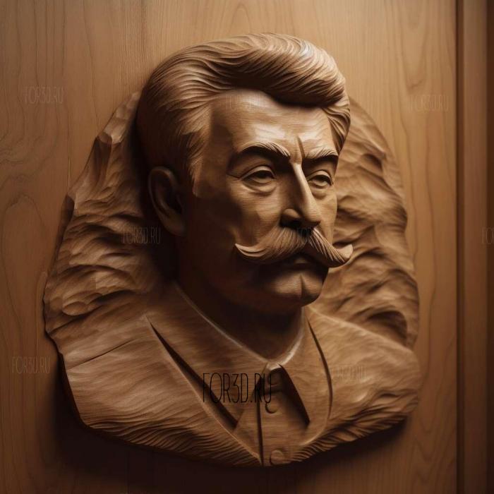 Bust of Joseph Stalin 4 stl model for CNC