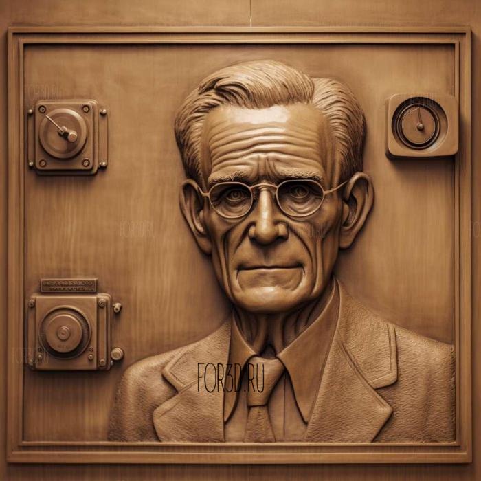 Philo Farnsworth inventor of electronic televisionRELIE 1 stl model for CNC