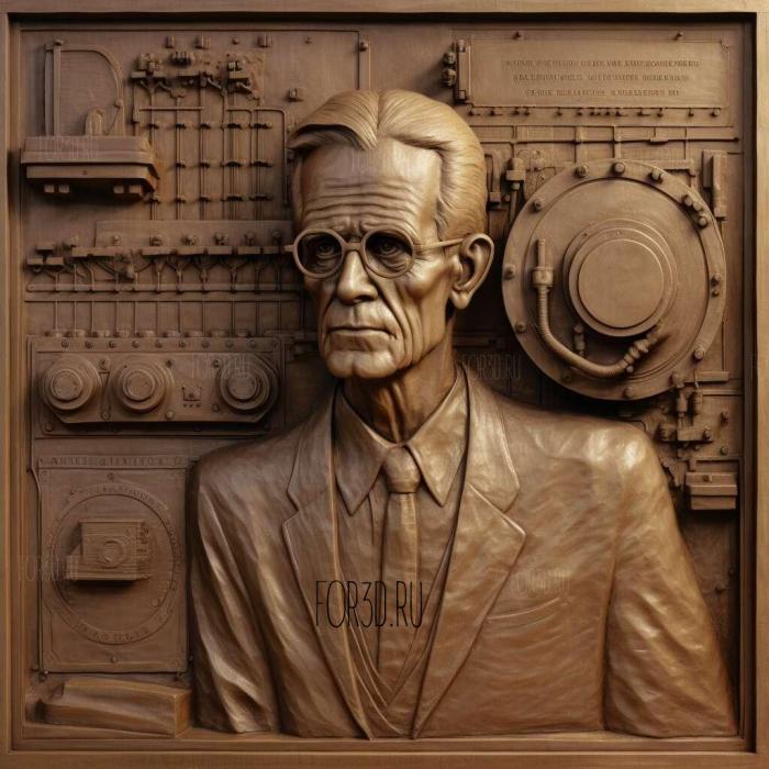 Philo Farnsworth inventor of electronic televisionRELIE 2 stl model for CNC