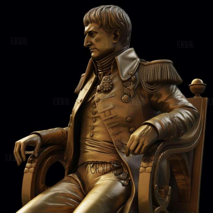 Bronze Statue of Napoleon in Cherbourg 1 stl model for CNC