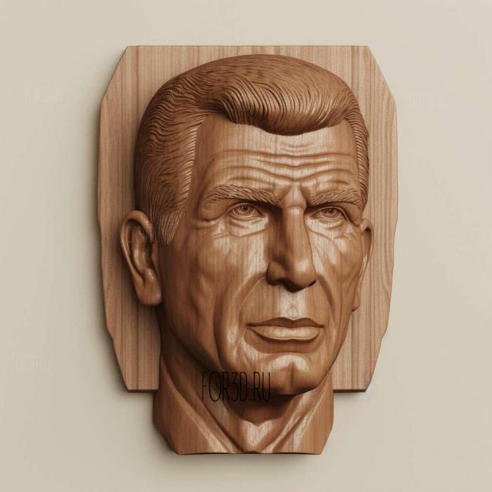 Vince McMahon head 1 stl model for CNC