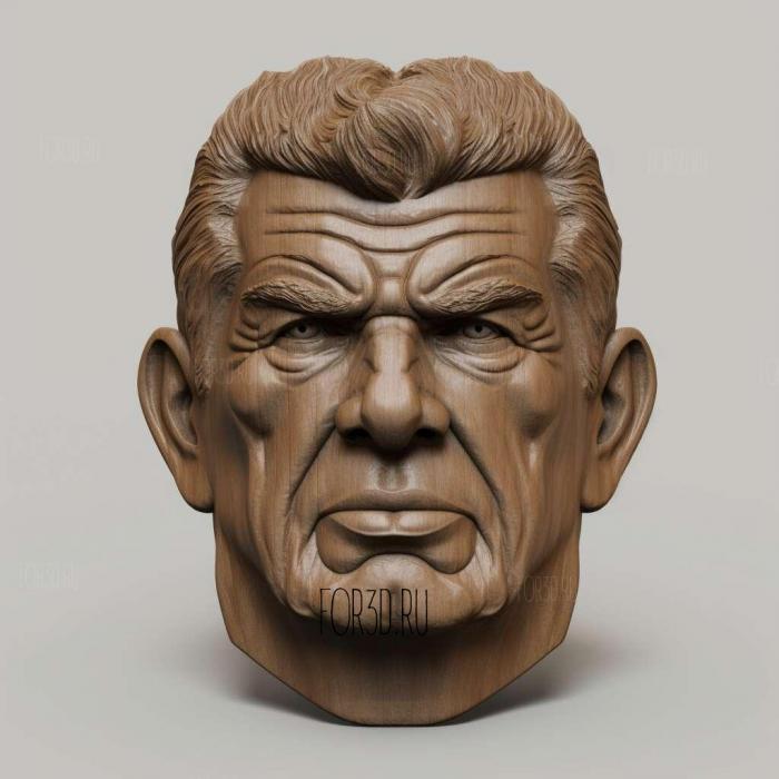 Vince McMahon head 4 stl model for CNC