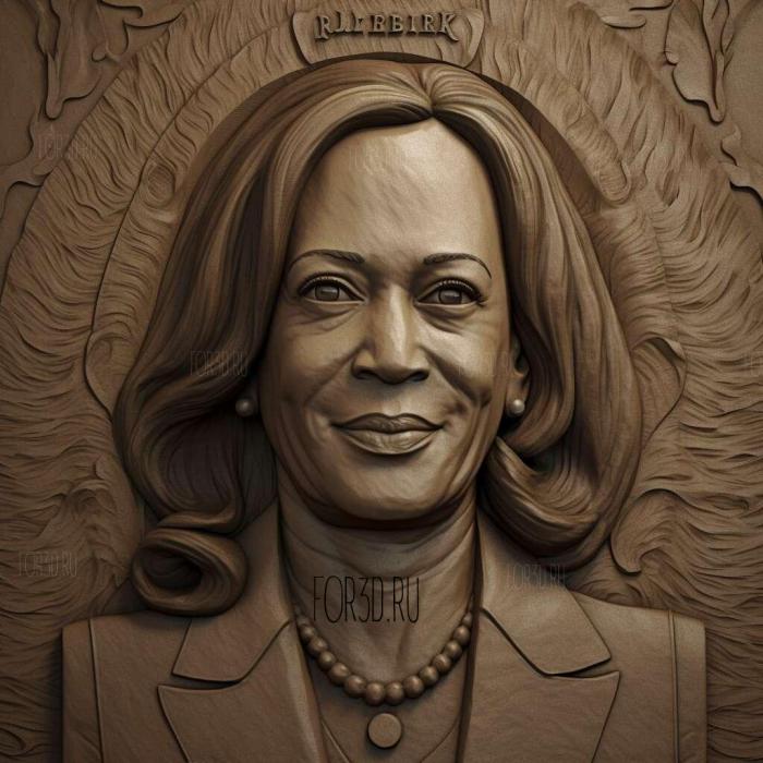 Kamala Harris ure 3 stl model for CNC