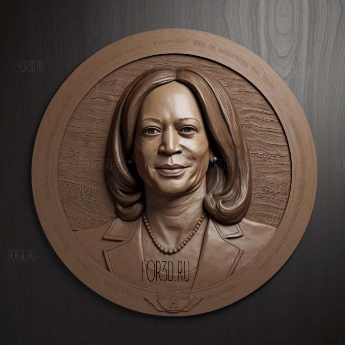 Kamala Harris ure 4 stl model for CNC