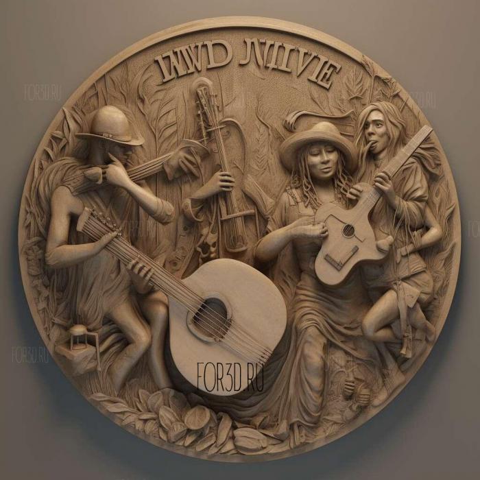 Dave Matthews Band 3 stl model for CNC