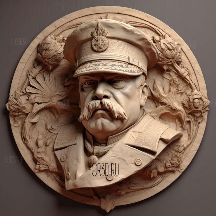 Otto von Bismarck 1 stl model for CNC