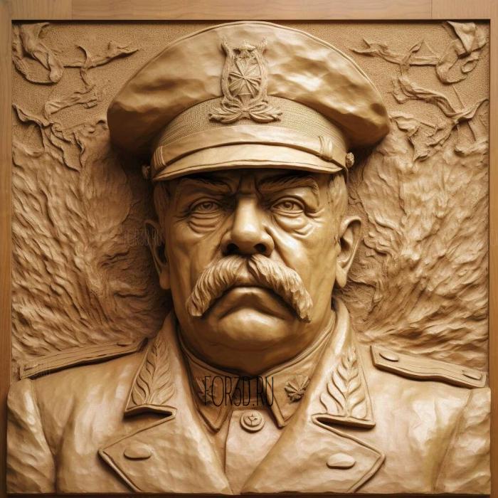 Otto von Bismarck 3 stl model for CNC