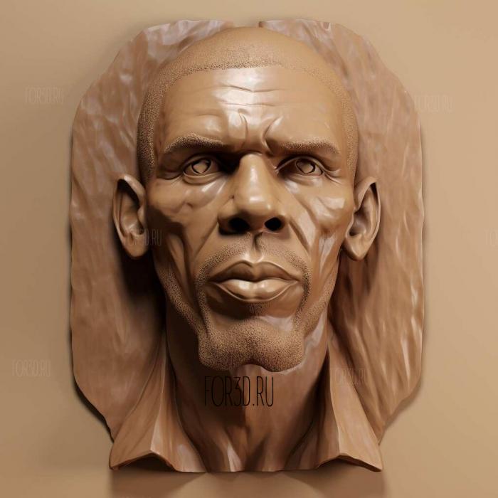 Kareem Abdul Jabbar 2 stl model for CNC