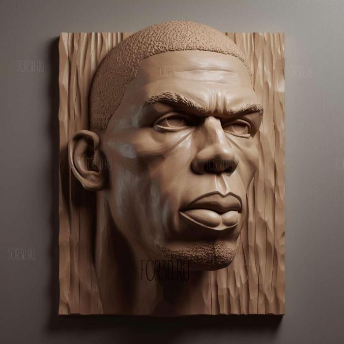 Kareem Abdul Jabbar 4 stl model for CNC