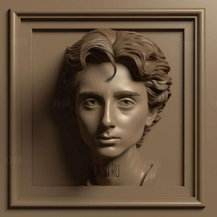 timothee chalamet 2 stl model for CNC