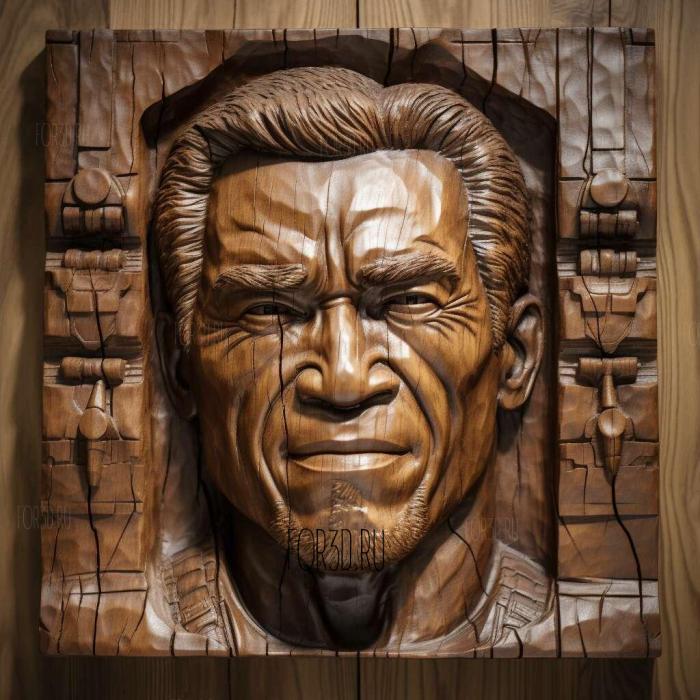 Arnold Schwarzenegger 1 3d stl модель для ЧПУ