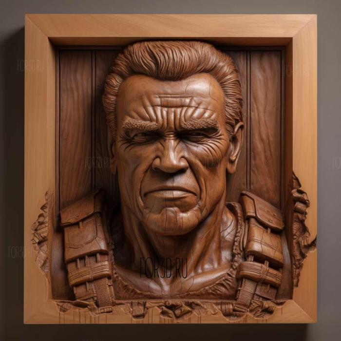 Arnold Schwarzenegger 4 stl model for CNC