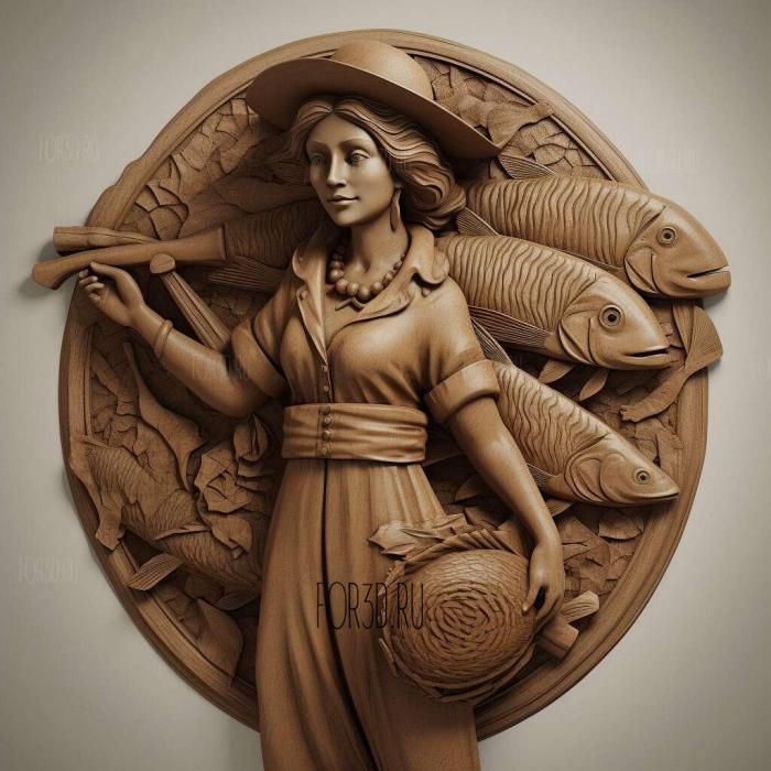 st La vendedora de pescado 1 stl model for CNC