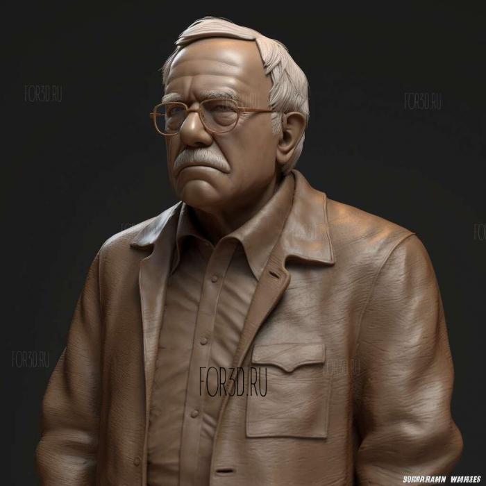 Bernie Sanders game ready not rigged character 3 stl model for CNC