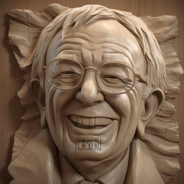 Bernie Sanders Caricature Animated 1 stl model for CNC